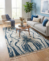 Cozy Cove Shag Collection Area Rug -  Seabreeze Rectangle Blue  lifestyle 11