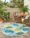 Seaside Blooms Collection Area Rug -  Sunkiss Round Multi  lifestyle 53