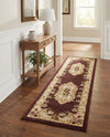 Versailles Elegance Collection Area Rug -  Louveciennes (Brown) Runner Brown  lifestyle 47