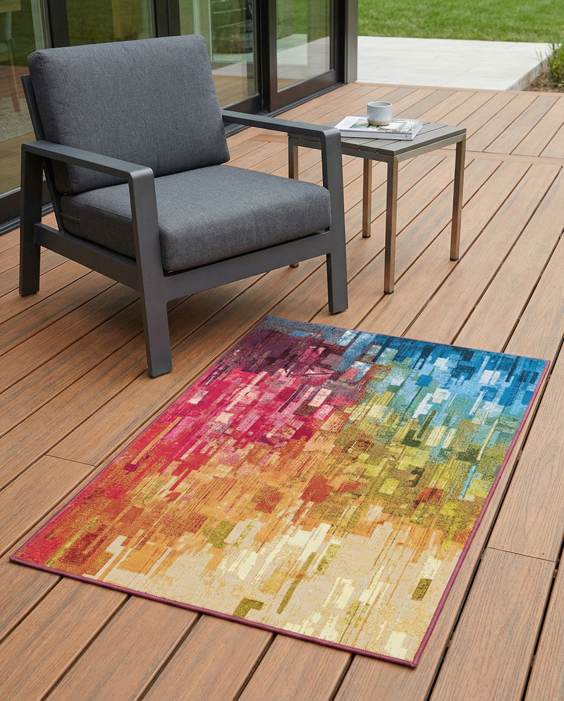 Urban Terrace Collection Area Rug -  Lawn Rectangle Multi  lifestyle 15