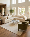 Nordic Loom Geometric Collection Area Rug - Oslo Rectangle Pearl Ivory  lifestyle 10