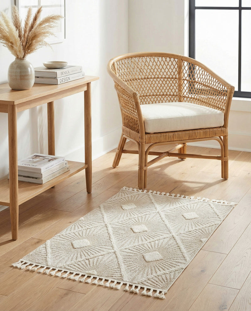 Sahara Chic Collection Area Rug - Marrakech Rectangle Ivory  lifestyle 21