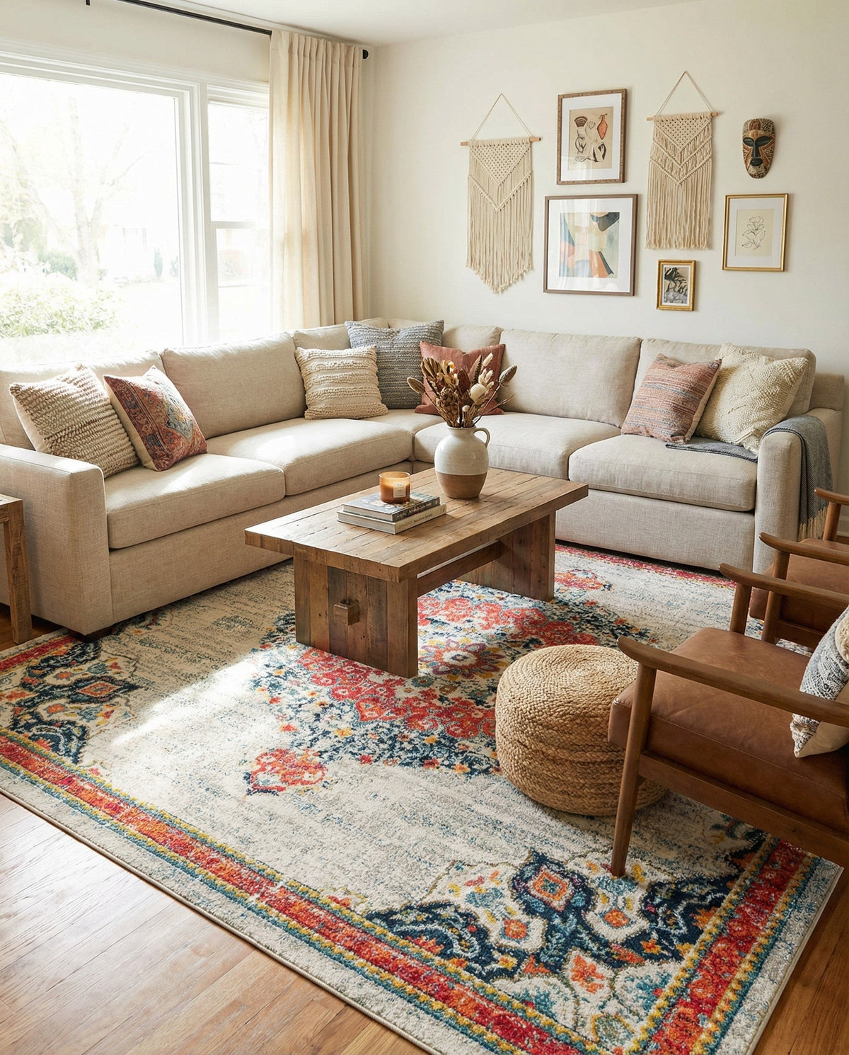 Brighton Terrace Collection Area Rug - Hove (Ivory) Rectangle Ivory  lifestyle 8