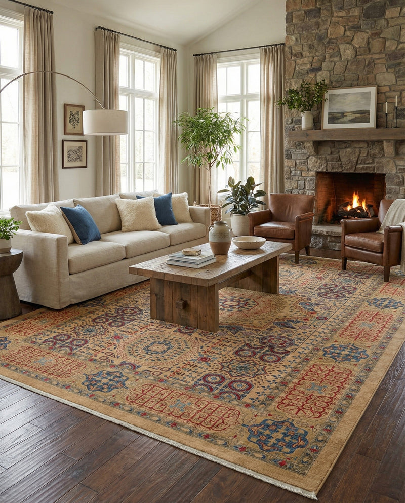 Ottoman Elegance Collection Area Rug -  Ephesus Rectangle Beige  lifestyle 18