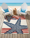 Caribbean Terrace Collection Area Rug -  Curacao Square Ivory  lifestyle 46