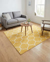 Trellis Mosaic Collection Area Rug -  Pergolatown (Yellow) Square Yellow  lifestyle 60