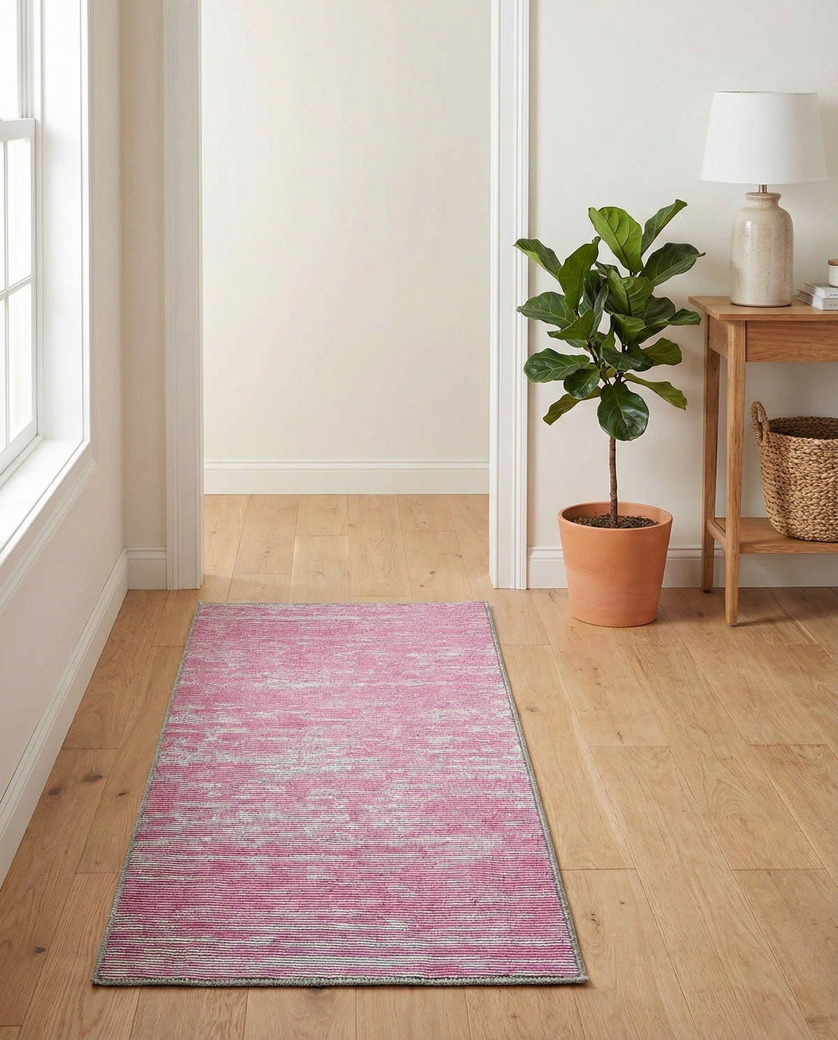 Sahara Essence Collection Area Rug - Oasis (Pink) Runner Pink  lifestyle 31