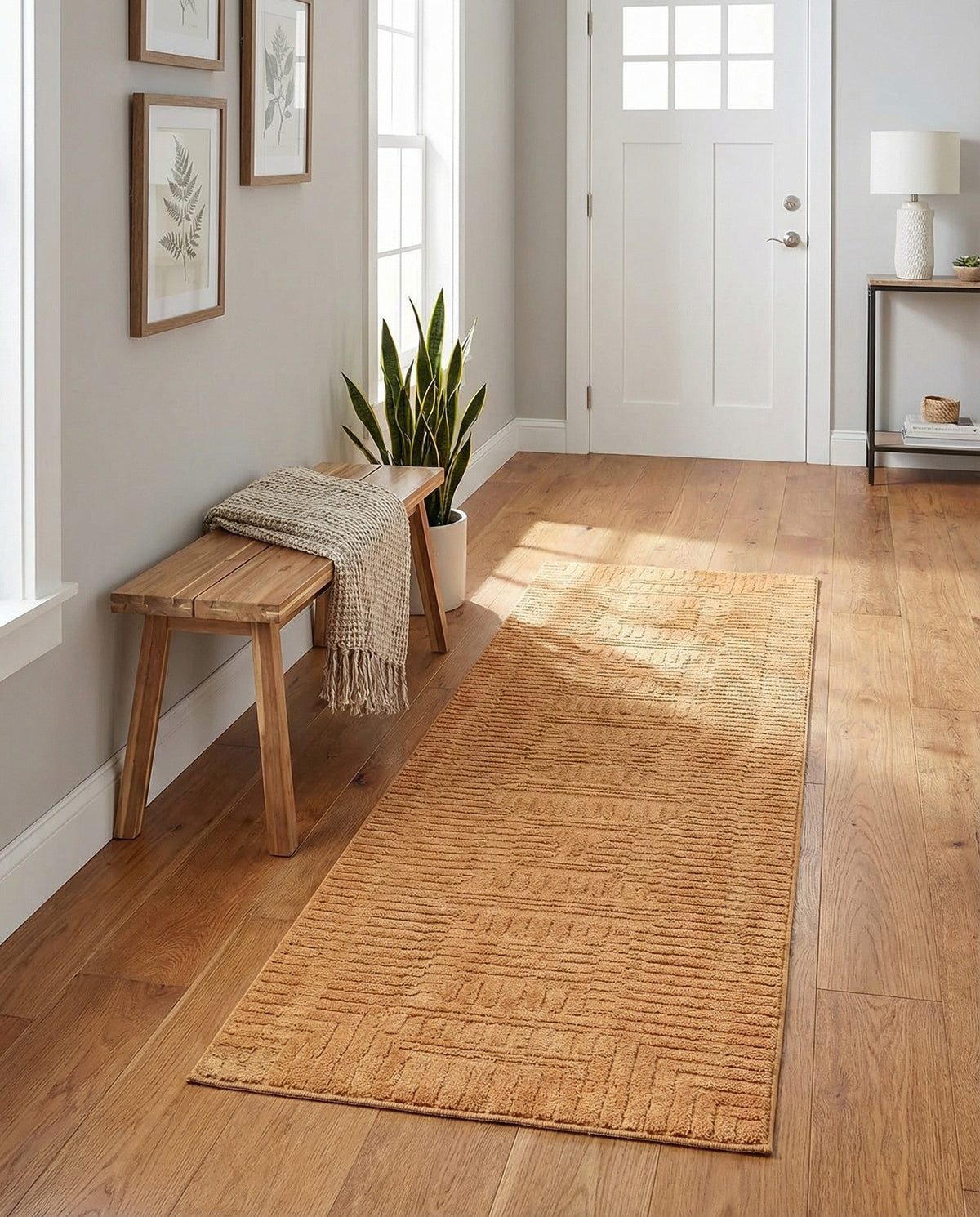 Haven Tapestry Collection Area Rug -  TranquilGlade Runner Goldenrod Glow  lifestyle 68