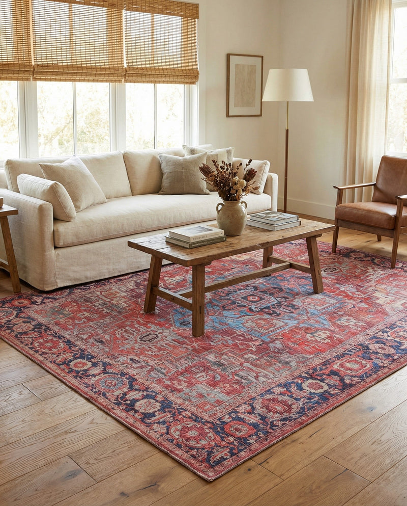 Zahara Oasis Collection Area Rug -  Essaouira Rectangle Rust Red  lifestyle 10