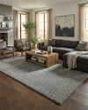 Solid Shag Seaside Collection Area Rug - Azure Cove (Gray) Rectangle Gray  lifestyle 27