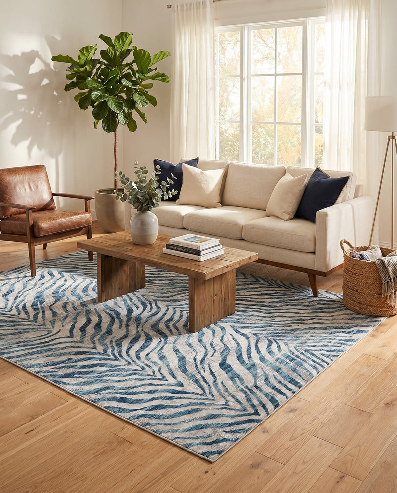 Bloomsbury Elegance Collection Area Rug -  Chelsea Rectangle Blue  lifestyle 62