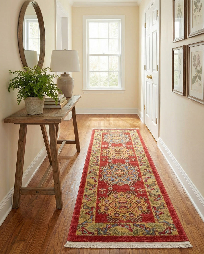 Persian Elegance Collection Area Rug - Isfahan Runner Red  lifestyle 44