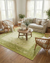 Horizon Collection Area Rug -  Apex (Light Green) Square Light Green  lifestyle 29