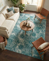 Riviera Elegance Collection Area Rug -  Monaco (Turquoise) Rectangle Turquoise  lifestyle 21