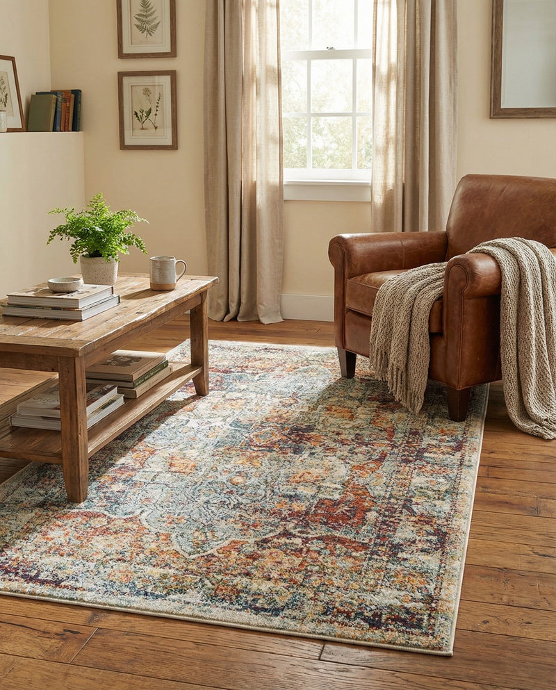 Savannah Soiree Collection Area Rug -  Everglade (Ivory) Rectangle Ivory  lifestyle 26