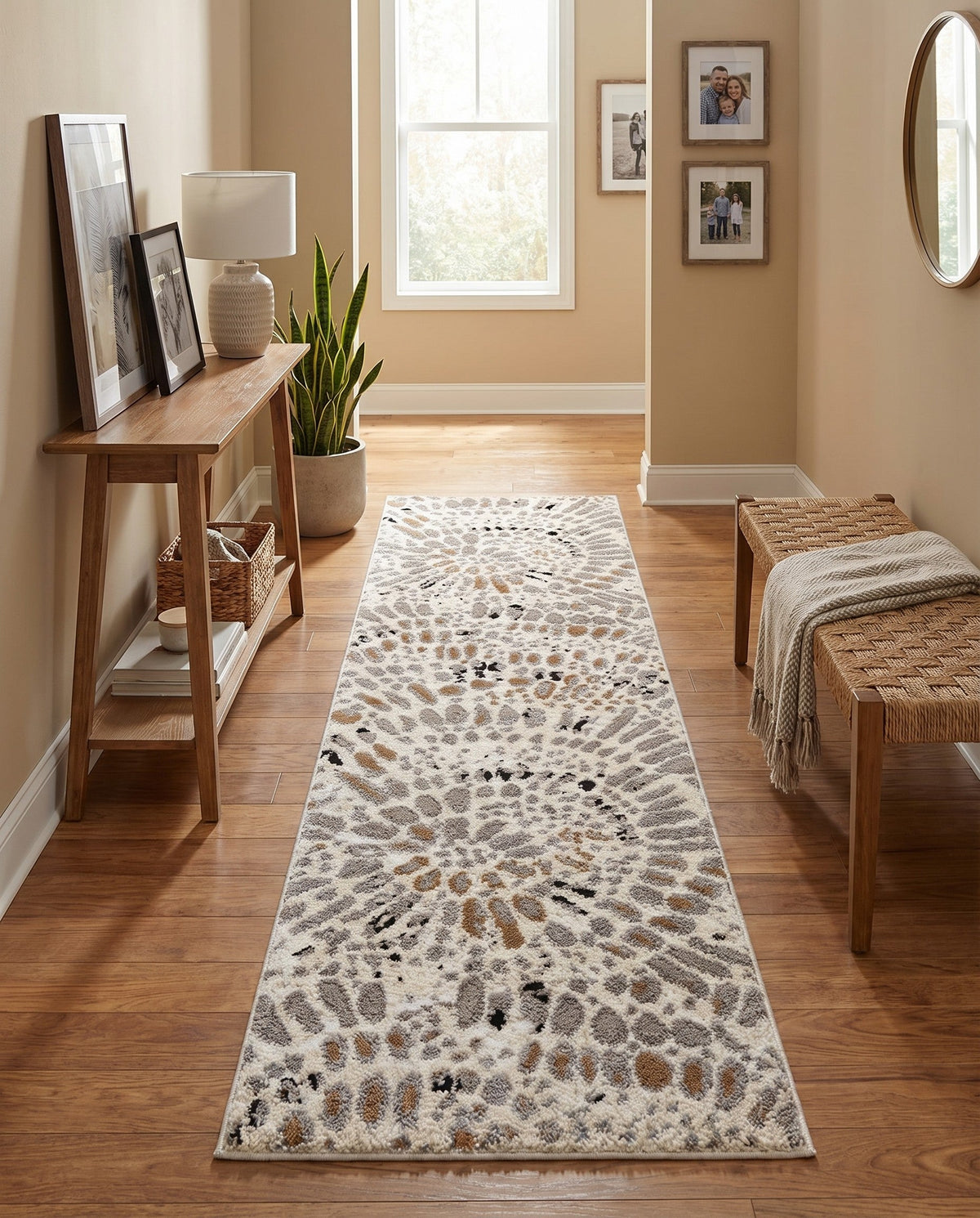 Sienna Collection Area Rug -  Modena Runner Ivory  lifestyle 47