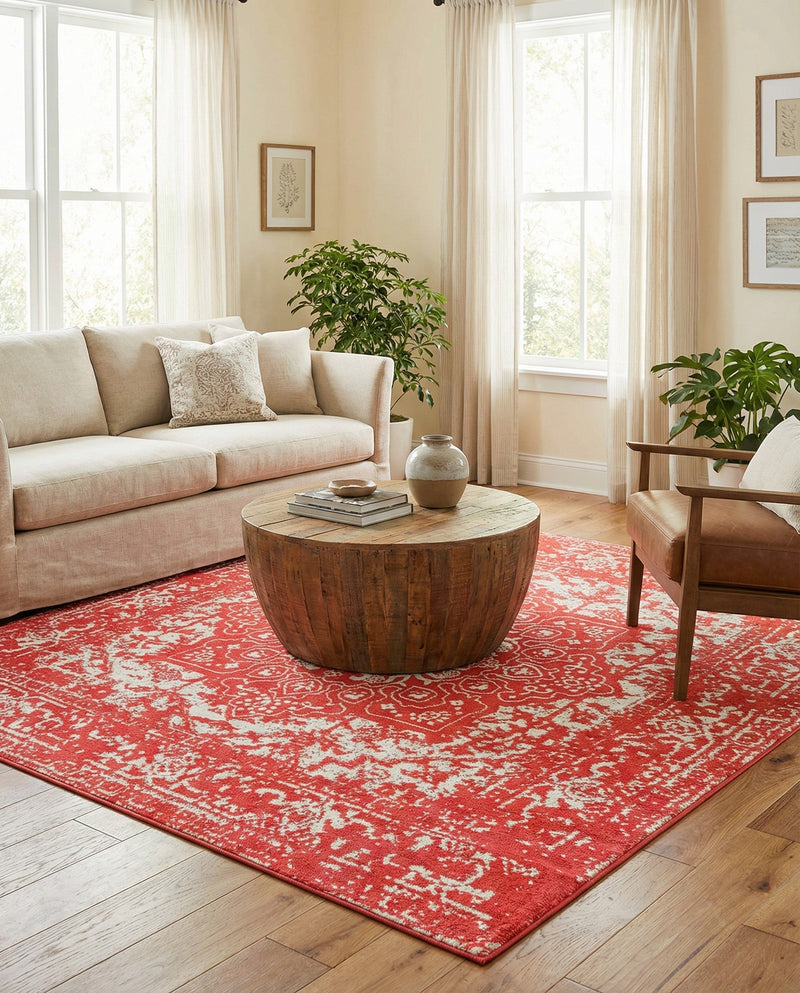 Georgetown Rugs Collection Area Rug - Dupont (Pink) Square Pink  lifestyle 48