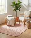 Savannah Weave Collection Area Rug - Serengeti Rectangle Pink  lifestyle 31