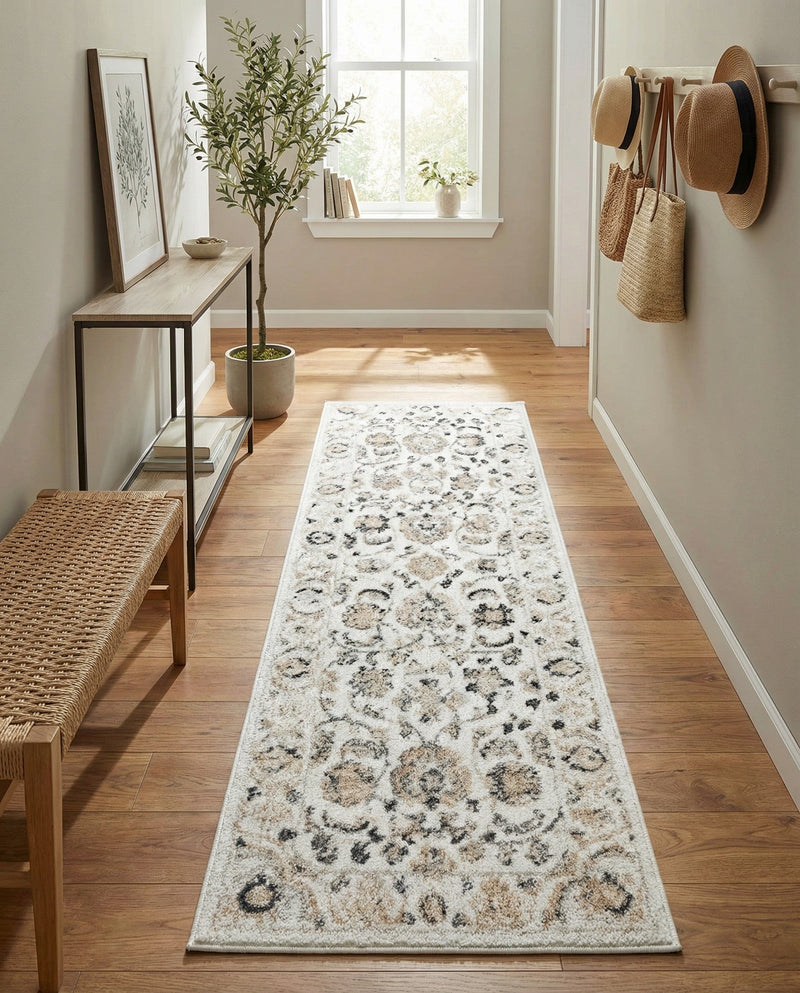 Adriana Terrace Collection Area Rug -  Positano (Ivory) Runner Ivory  lifestyle 65