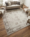 Riviera Elegance Collection Area Rug - Antibes (Beige) Square Beige  lifestyle 46