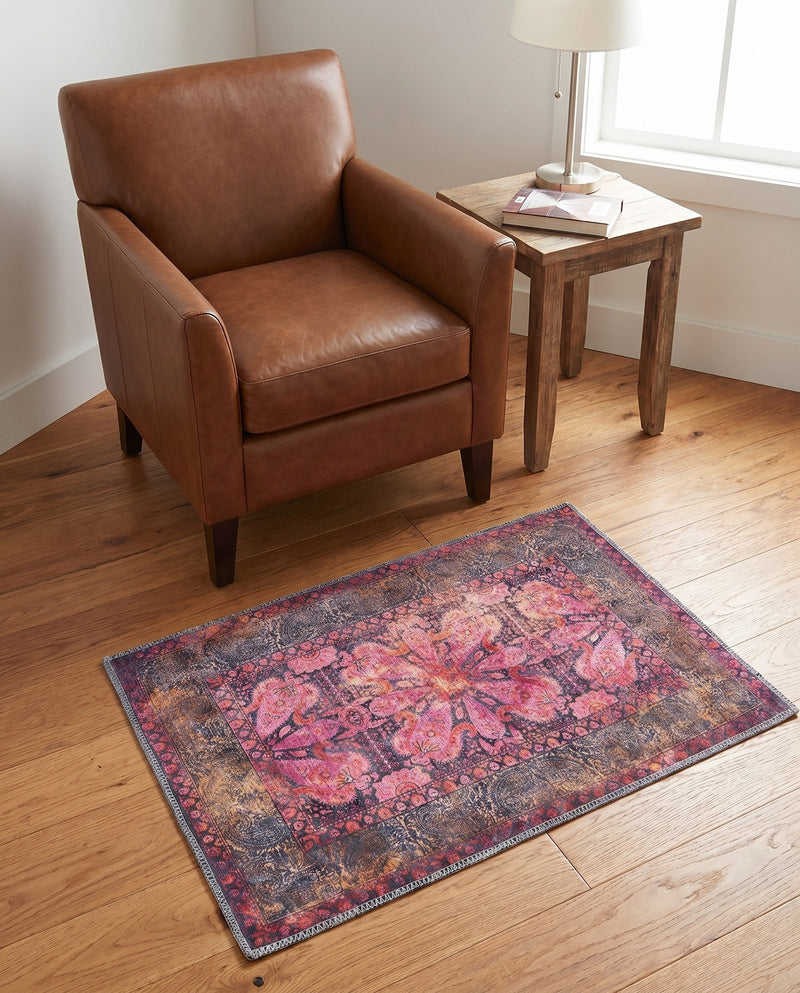Maranta Collection Area Rug - Paramaribo Rectangle Pink  lifestyle 15
