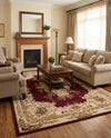 Versailles Elegance Collection Area Rug -  Vincennes Rectangle Red  lifestyle 9