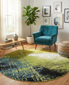 Venetian Elegance Collection Area Rug -  Chioggia Round Light Green  lifestyle 44