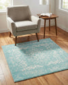 Georgetown Rugs Collection Area Rug - Dupont (Aqua) Square Aqua  lifestyle 44