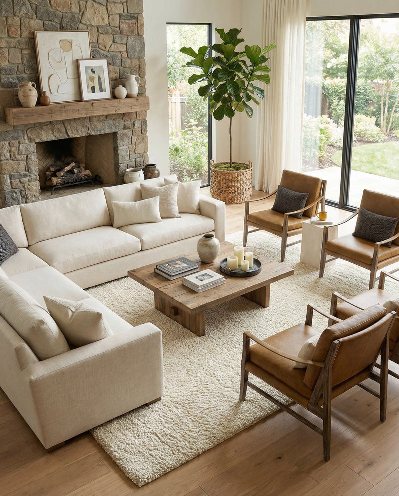 Wellington Luxe Shag Collection Area Rug - Kapiti Rectangle Moroccan Ivory  lifestyle 22