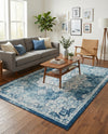 Beverly Grove Collection Area Rug - Melrose (Navy Blue) Rectangle Navy Blue  lifestyle 21