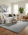 Cozy Comfort Shag Collection Area Rug - Haven (Cloud Gray) Rectangle Cloud Gray  lifestyle 9