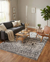 Dresden Elegance Collection Area Rug -  Zittau Rectangle Gray  lifestyle 14