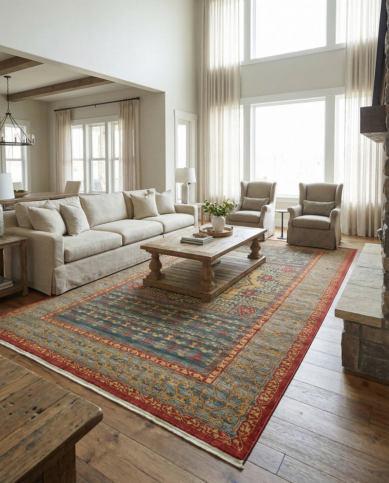 Ottoman Elegance Collection Area Rug -  Cappadocia Rectangle Navy Blue  lifestyle 66