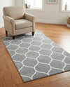 Trellis Mosaic Collection Area Rug -  Pergolatown (Light Gray) Rectangle Light Gray  lifestyle 10