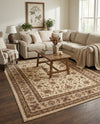 Jaipur Elegance Collection Area Rug -  Nahargarh (Cream) Rectangle Cream  lifestyle 18