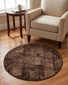 Autumn Meadow Collection Area Rug -  Harvesthill Round Brown  lifestyle 61