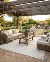 Tribal Terrace Treasures Collection Area Rug - Mayan Marina (Light Gray) Square Light Gray  lifestyle 38