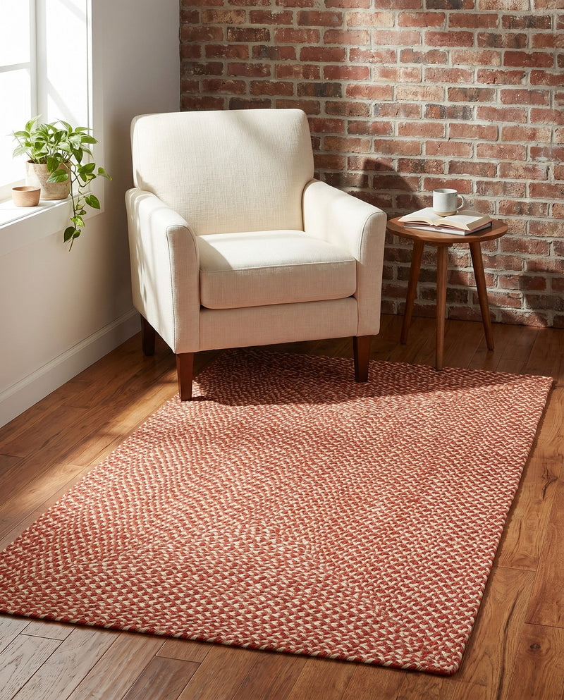 Highland Woven Jute Collection Area Rug - Glenmore (Rust Red) Rectangle Rust Red  lifestyle 15