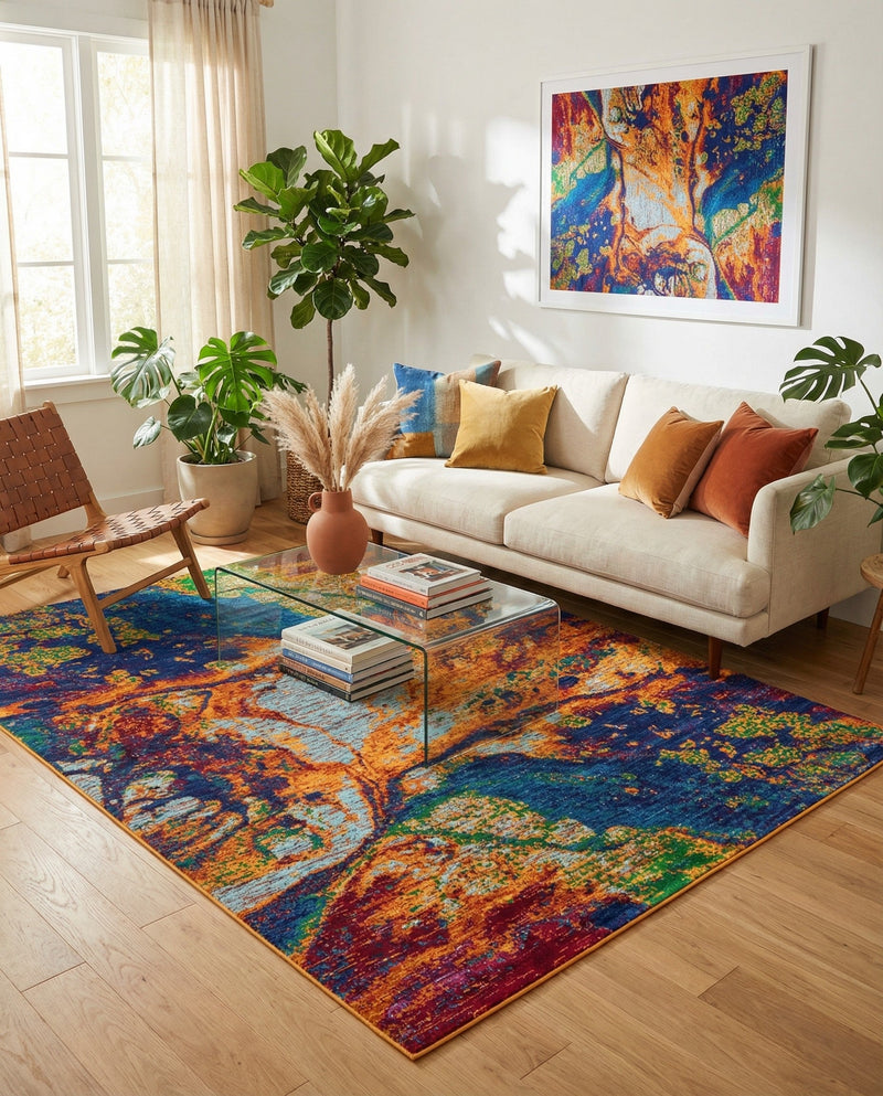 Caribbean Cove Collection Area Rug -  Bequia Rectangle Multi  lifestyle 22