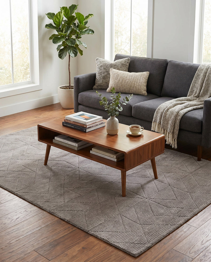 Nordic Loom Geometric Collection Area Rug - Oslo Rectangle Steel gray  lifestyle 54
