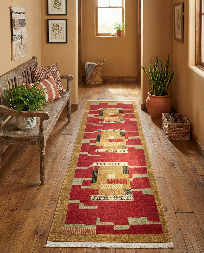 Zagros Oasis Collection Area Rug -  Izeh Runner Rust Red  lifestyle 38