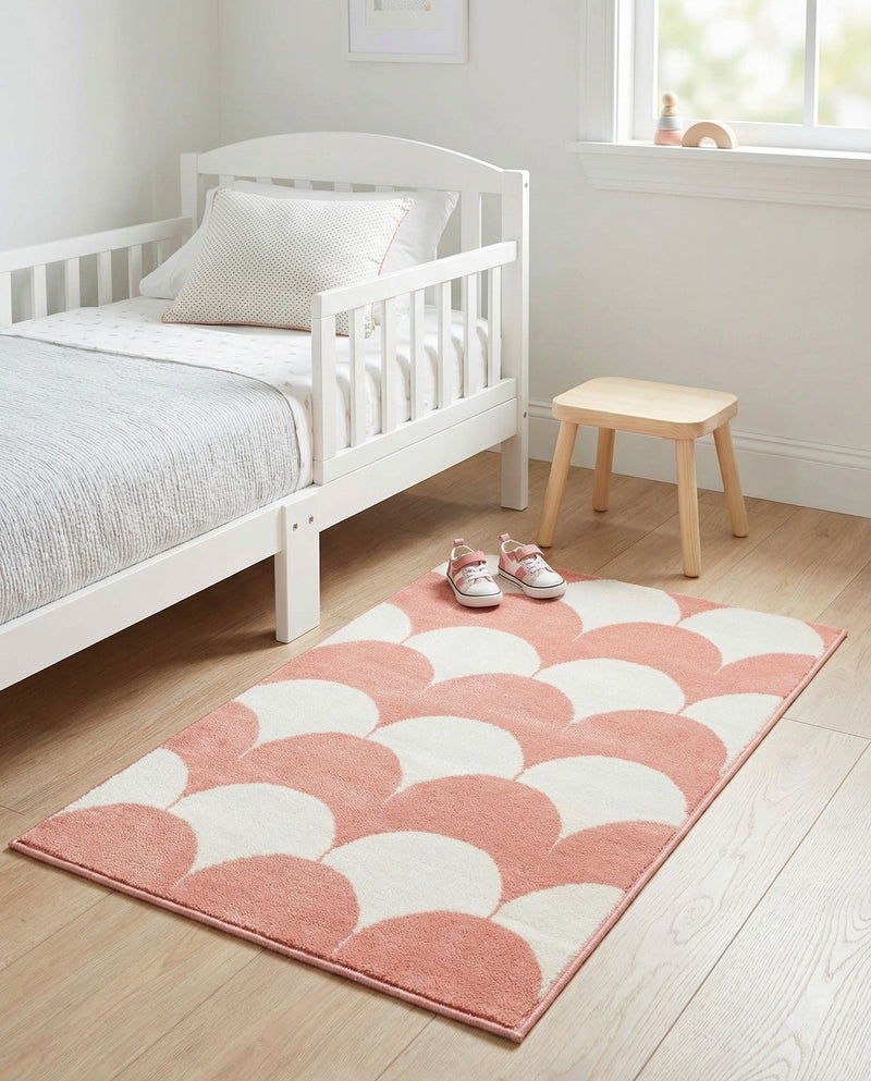 Wonder Tykes Collection Area Rug - Sparklewood Rectangle Soft Coral Pink  lifestyle 46