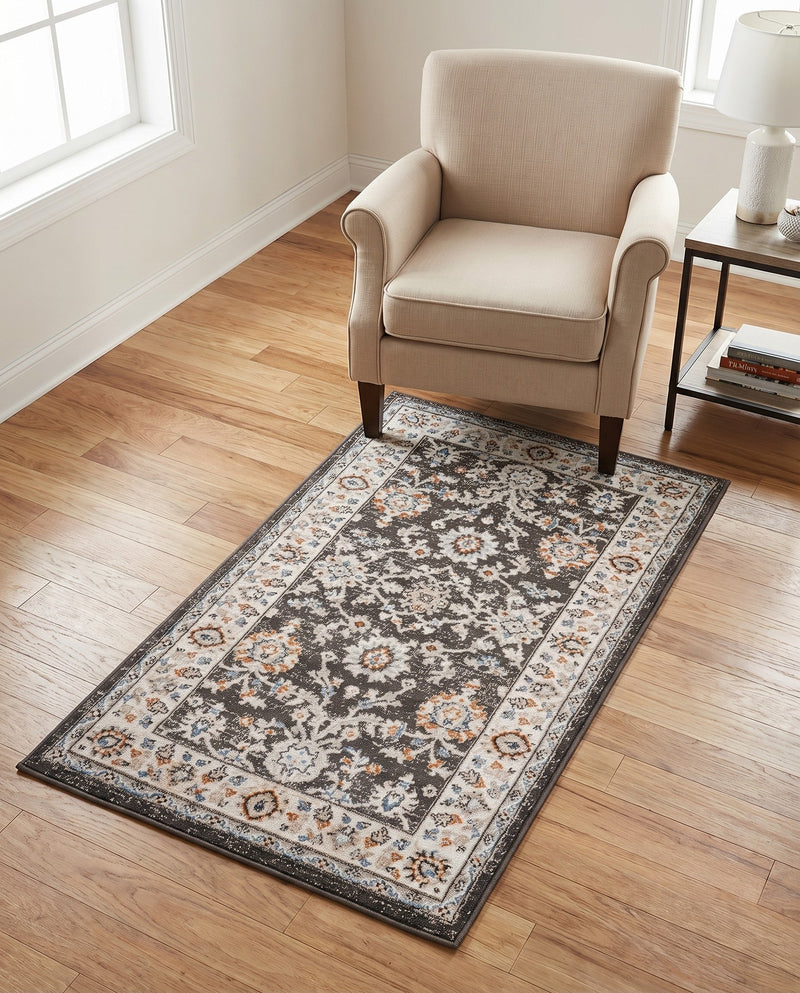 Savannah Elegance Collection Area Rug - Augusta (Fume Gray) Rectangle Fume Gray  lifestyle 7