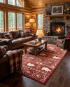 Frontier Trails Collection Area Rug -  Sedona Rectangle Red  lifestyle 11