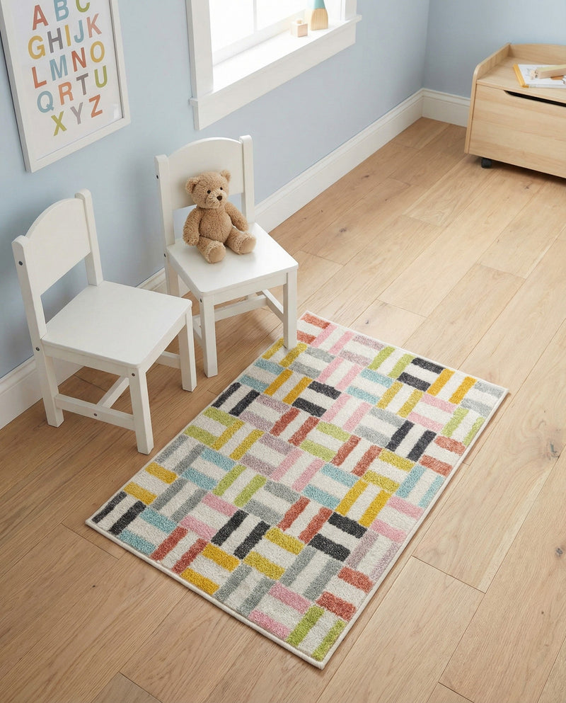 Wonder Tykes Collection Area Rug -  Kaleidoscope Rectangle Multi  lifestyle 4