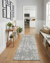 Brighton Stripes Collection Area Rug - Sussex (Gray and Ivory) Runner Gray and Ivory  lifestyle 64