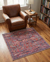 Zahara Oasis Collection Area Rug -  Tangier Square Rust Red  lifestyle 75