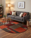 Autumn Meadow Collection Area Rug -  Sycamoreside (Multi) Oval Multi  lifestyle 85