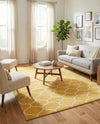 Trellis Mosaic Collection Area Rug -  Pergolatown (Yellow) Rectangle Yellow  lifestyle 6