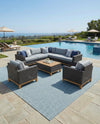 Seaside Serenity Collection Area Rug - Veranda (Aquamarine) Square Aquamarine  lifestyle 22